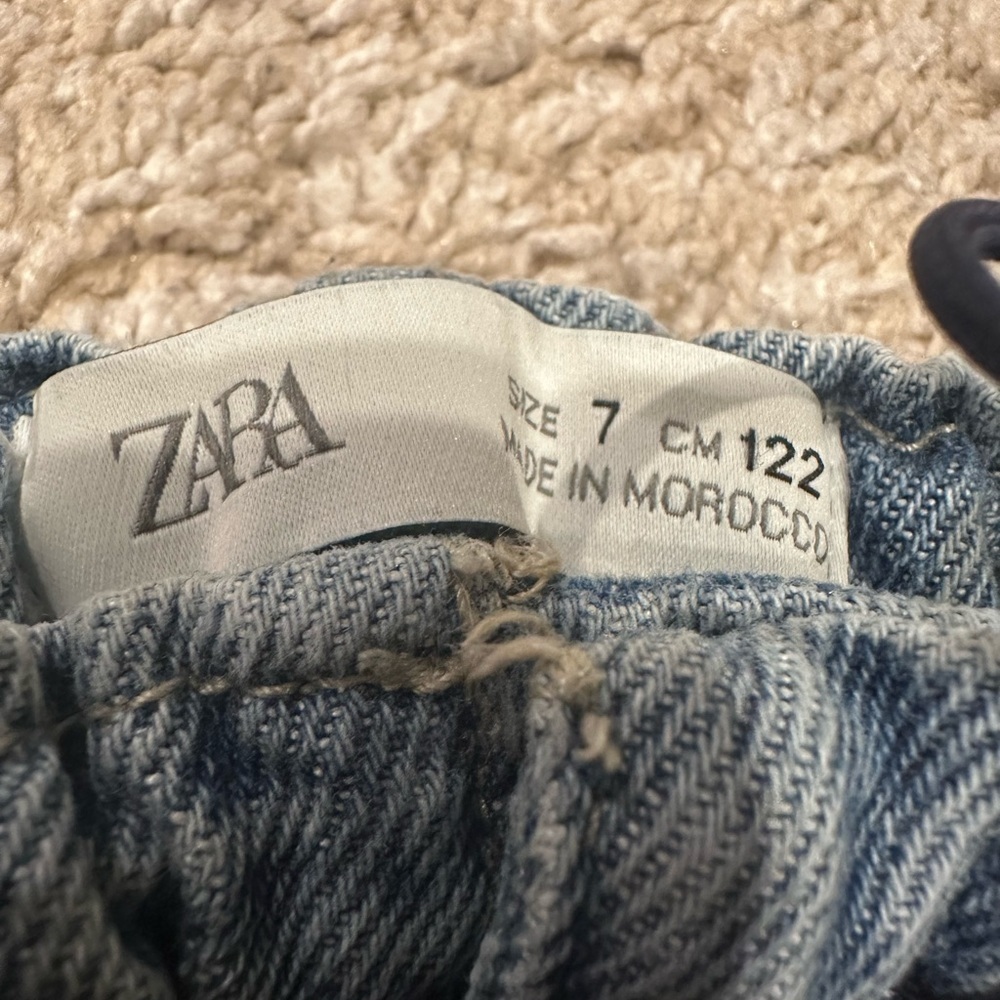 Zara Light Blue Denim Joggers - Picture 3 of 11